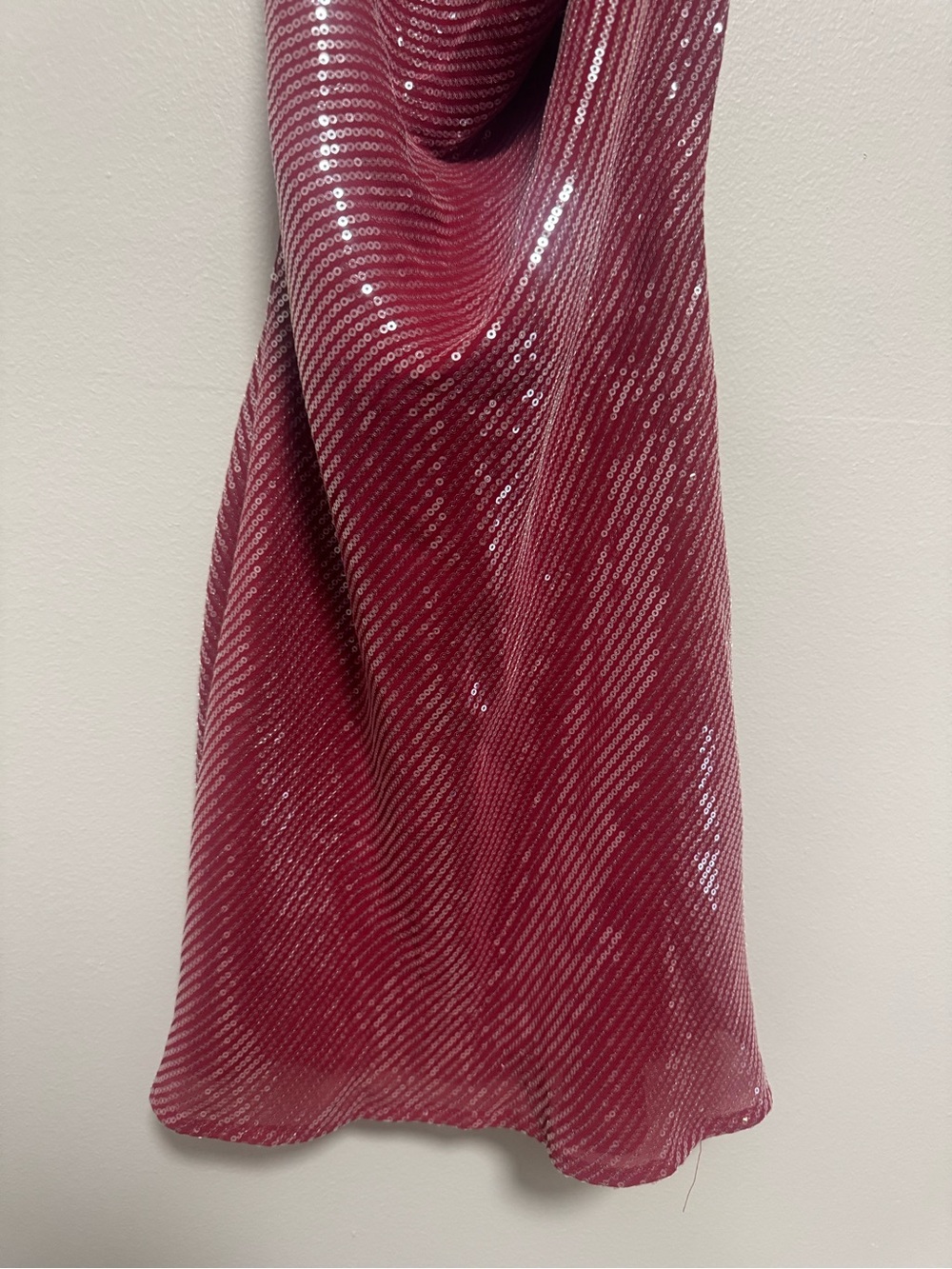 Pepper mayo Nora Sequin Cowl Neck Mini Dress - Red NWT - Picture 8 of 10